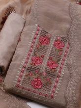 Embroidered Tissue Unstitched Suit With Dupatta